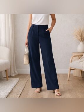 Old Navy Extra High Rise Taylor Wide Leg Trousers L Tall Navy